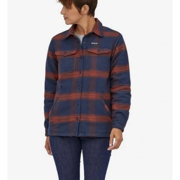 Patagonia Jackets & Blazers - Patagonia Women's Insulated Fjord Flannel Jacket Burlwood New Navy Size Small